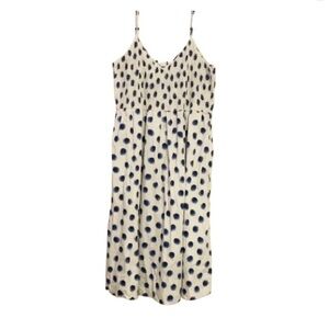 H&M White and Blue Spaghetti Strap Sundress